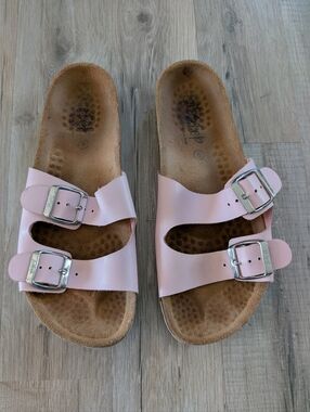 Biostep Double-Buckle Pink Comfort Sandals, Size 8